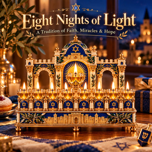 ✨ Light the Eight Nights | Hanukkah Oil Lamp Centerpiece