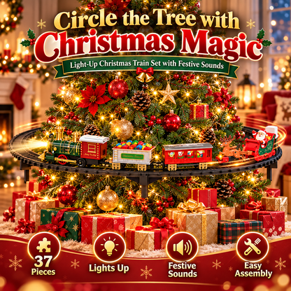 🚂🎄 Christmas Express Around the Tree™ | 37-Piece Light & Sound Train Set