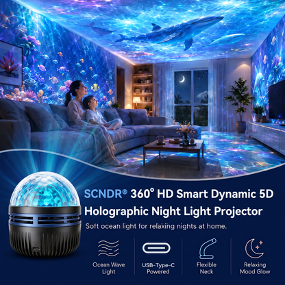 🦖360° Smart Holographic Starry Sky Projector (HD Smart Dynamic 5D)
