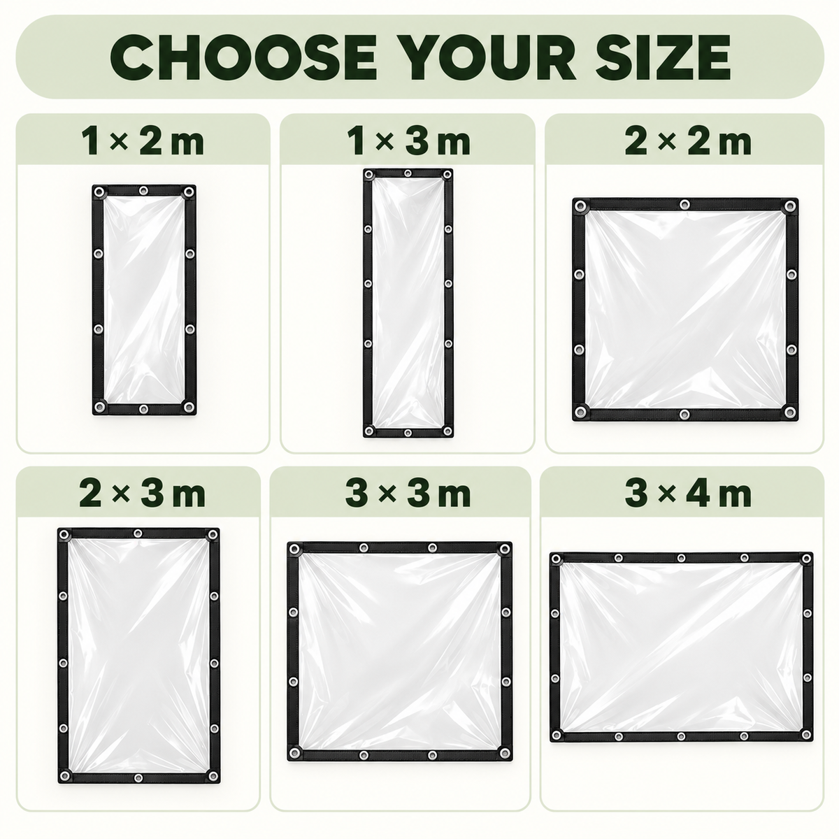💧🛠️ Reinforced Clear Waterproof Tarp – Outdoor Cover with Metal Grommets