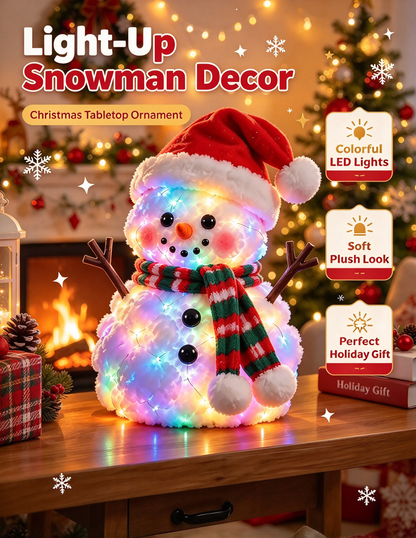 🔥 LAST DAY 49% OFF | ⛄✨ Snowman Glow™ – Light-Up Christmas Plush Decor