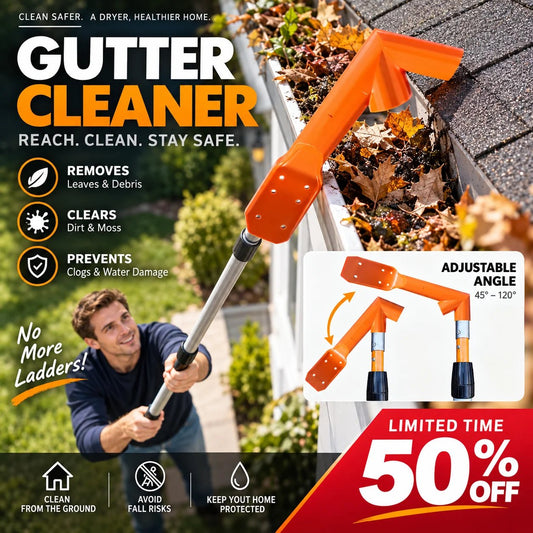 🔧 LIMITED TIME 50% OFF | Clean Gutters from the Ground | No-Climb Gutter Tool