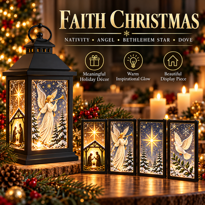 🎄💎 Interchangeable Crystal Holiday Lantern ✨ Light Up Seasonal Decor