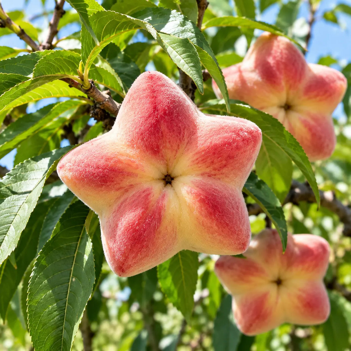 🍑 Rare Starburst Peach Bulbs – Grow Amazing Star-Shaped Peaches! ⭐