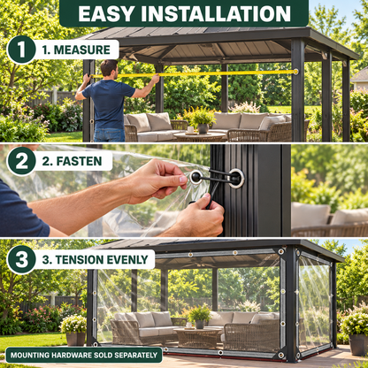 💧🛠️ Reinforced Clear Waterproof Tarp – Outdoor Cover with Metal Grommets