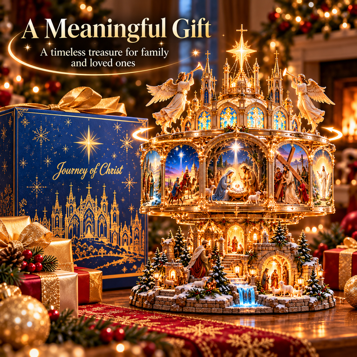 🔥LAST DAY 49% OFF✝️🌟 A Christmas Story in Motion | 360° Lighted Nativity Display