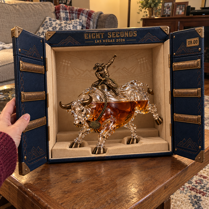 🤠🥃 Eight Seconds Rodeo Decanter – Bull Rider Collector’s Piece
