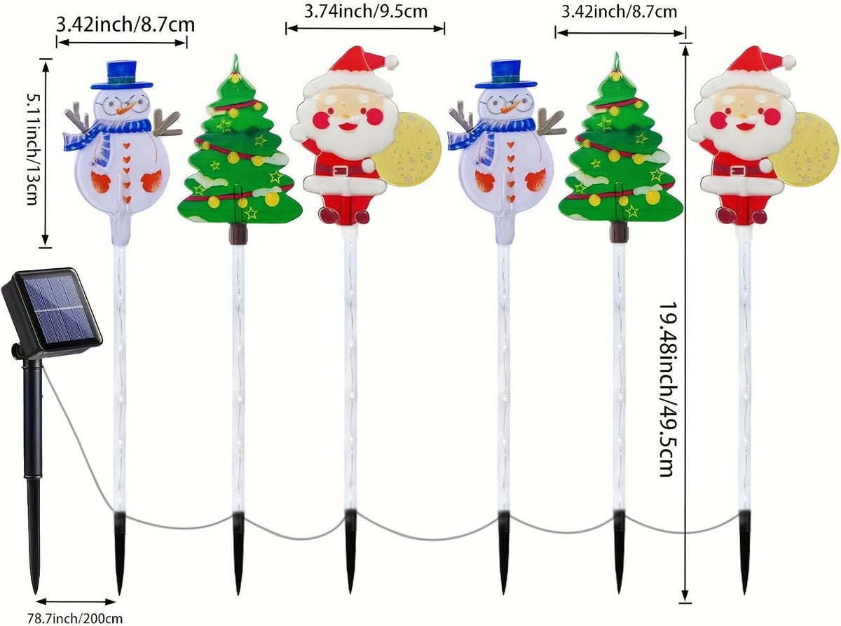 🎅✨ Solar Christmas Motion Lights™ | 6-Pack Animated Holiday Yard Lights