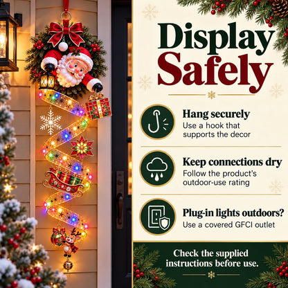 🎄✨ Noel Glasslight™ | Stained-Glass Christmas Door Hanging Decor