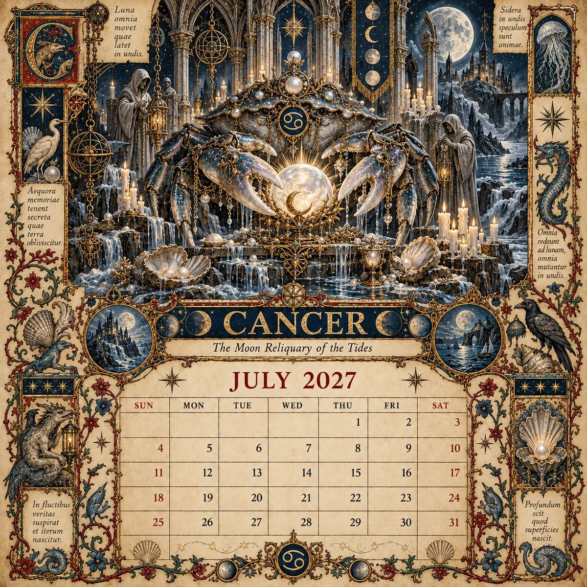 🔮 2027 Zodiac Grimoire | 12 Months of Mystical Art ✨