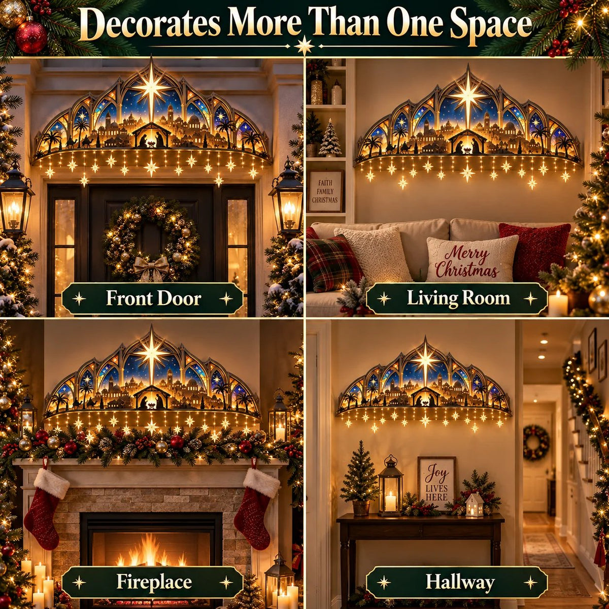✝️🏡 Bethlehem at the Door™ | Lighted Christmas Nativity Decor