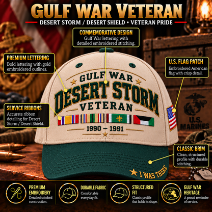 🏆Last Day Promo: 45% OFF! 🎖️ Gulf War Legacy | Veteran Tribute Cap