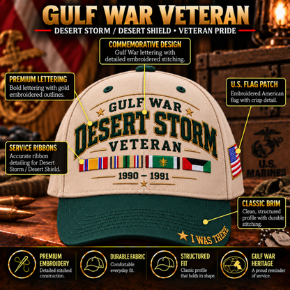 🏆Last Day Promo: 45% OFF! 🎖️ Gulf War Legacy | Veteran Tribute Cap