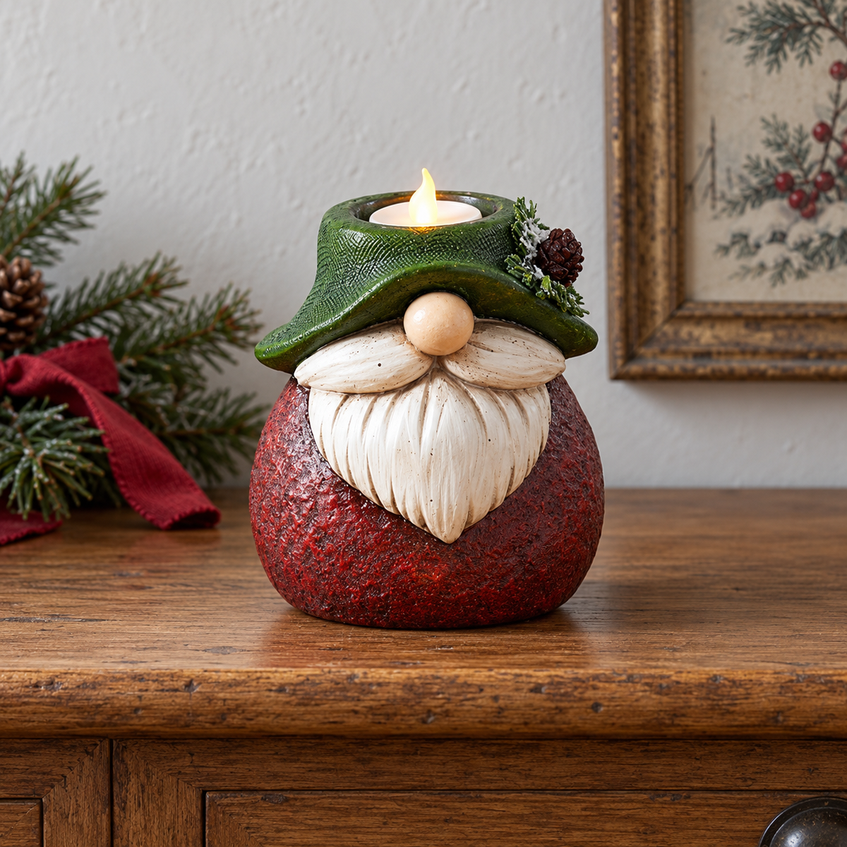 🎄 Christmas Eve Companions™ – 4-Piece Candlelit Holiday Figurine Set