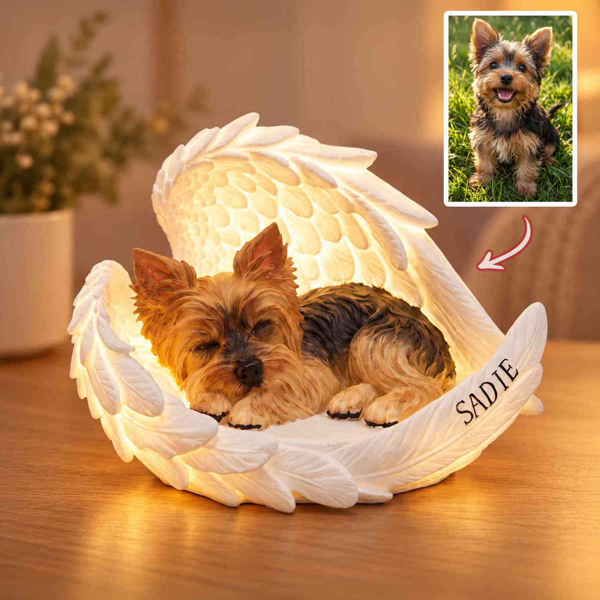 🐾🪽 Forever by Your Side™ | Personalized Pet Memorial Night Light