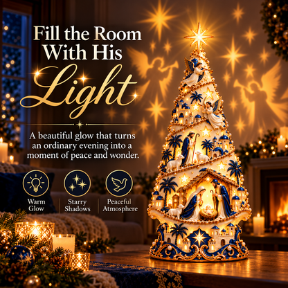 ✝️🌟 Emmanuel Shadowtree™ | Light-Up Nativity Christmas Decor