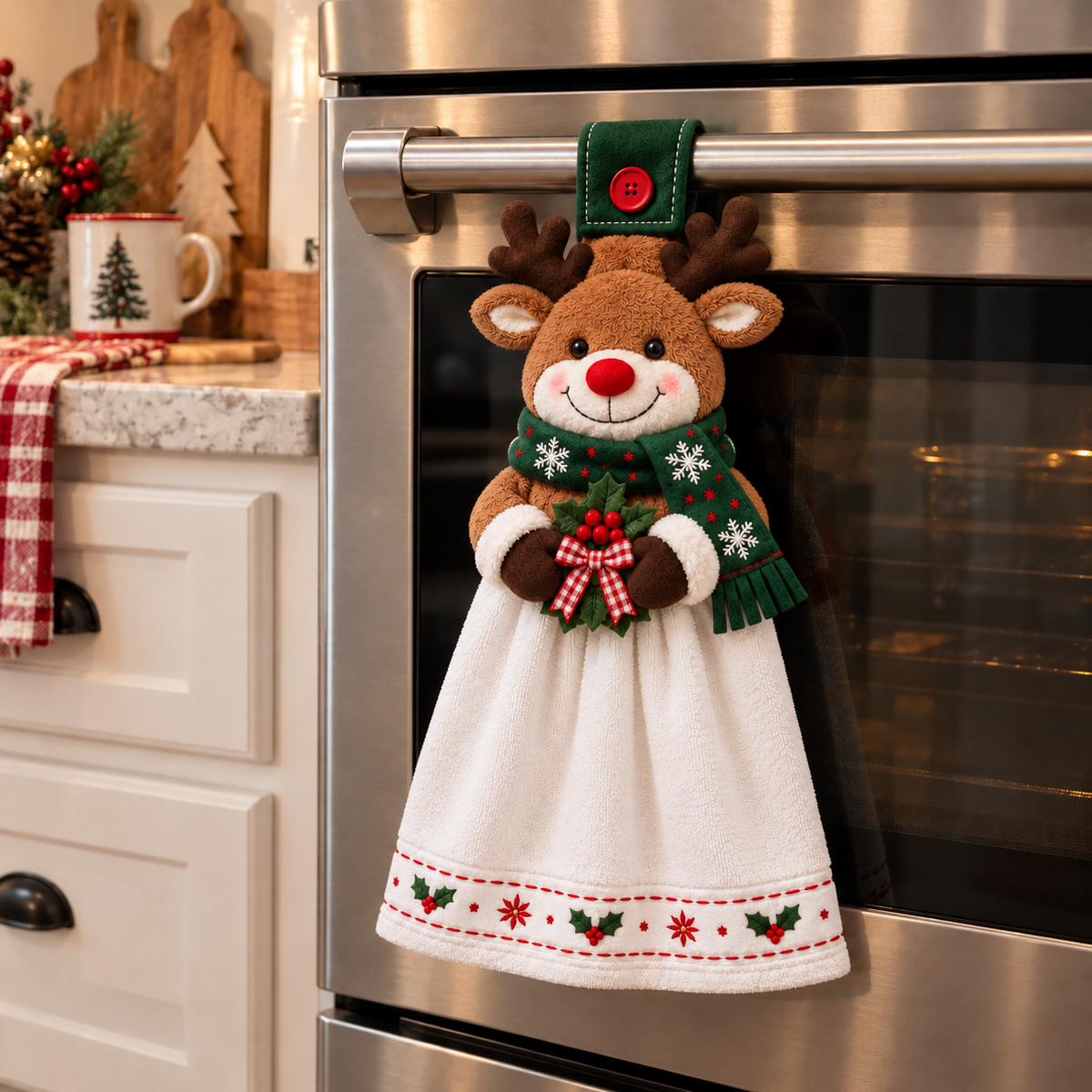 🎄🧻 Merry Kitchen Keeper™ | Christmas Hanging Hand Towel