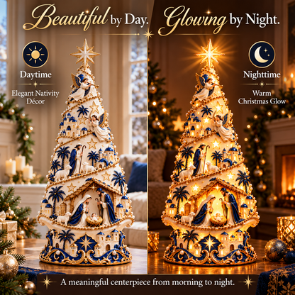 ✝️🌟 Emmanuel Shadowtree™ | Light-Up Nativity Christmas Decor