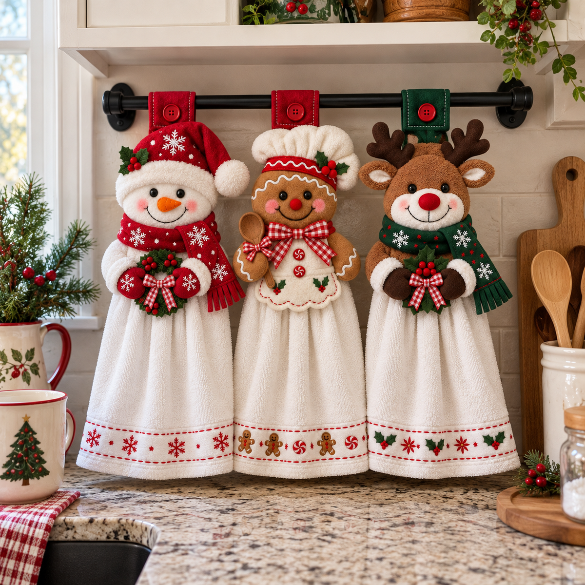🎄🧻 Merry Kitchen Keeper™ | Christmas Hanging Hand Towel
