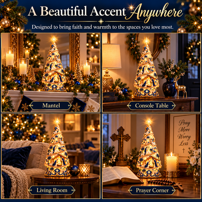 ✝️🌟 Emmanuel Shadowtree™ | Light-Up Nativity Christmas Decor