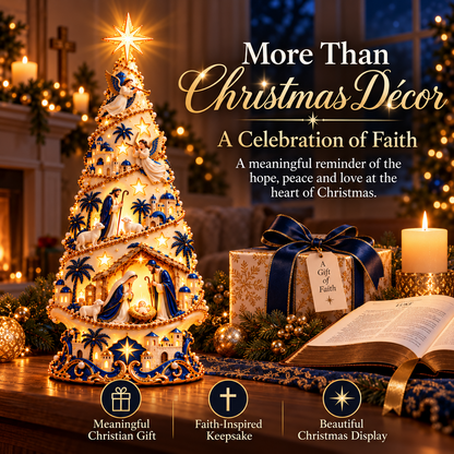 ✝️🌟 Emmanuel Shadowtree™ | Light-Up Nativity Christmas Decor