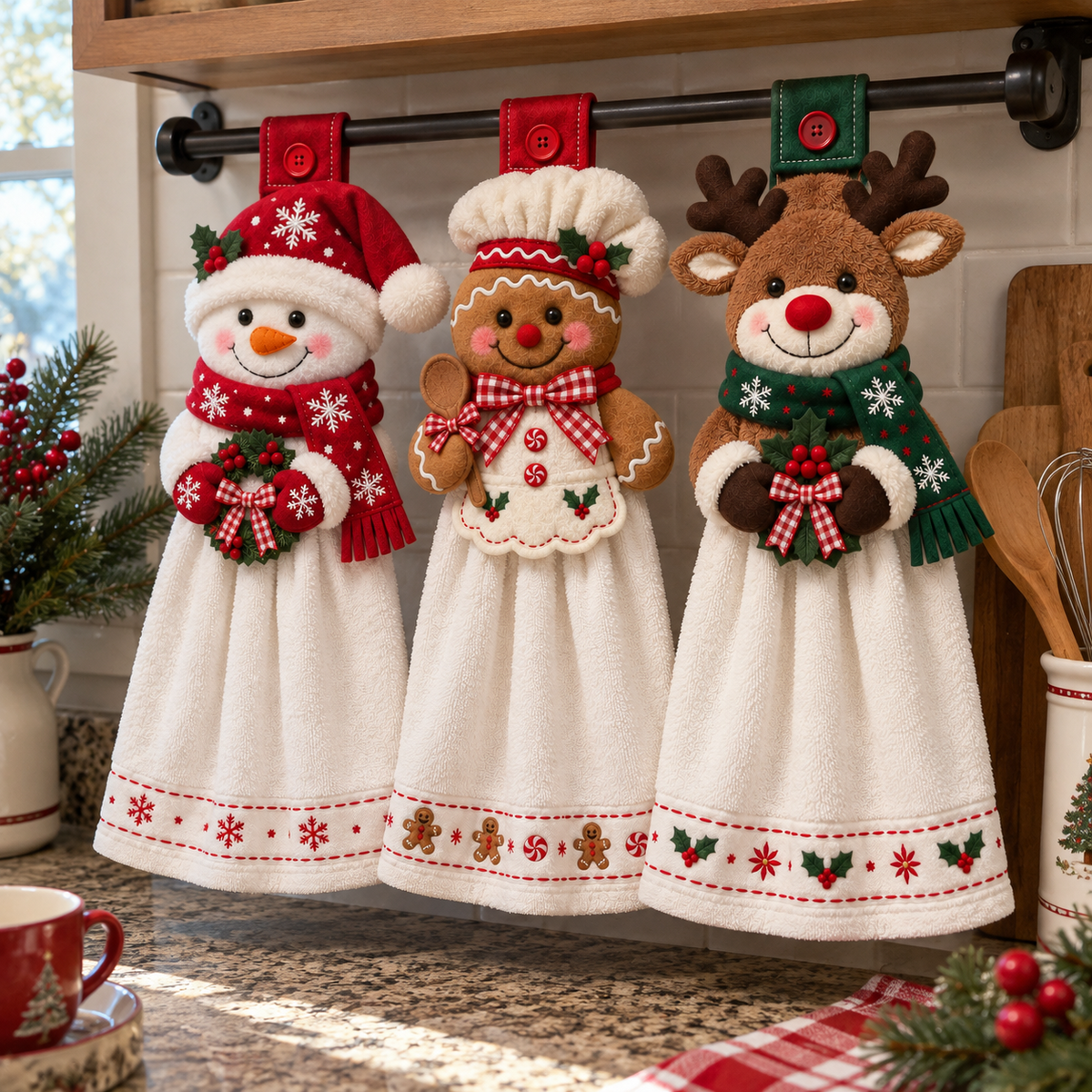 🎄🧻 Merry Kitchen Keeper™ | Christmas Hanging Hand Towel