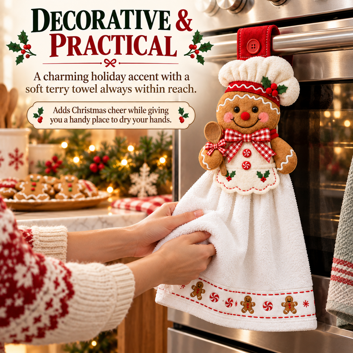 🎄🧻 Merry Kitchen Keeper™ | Christmas Hanging Hand Towel