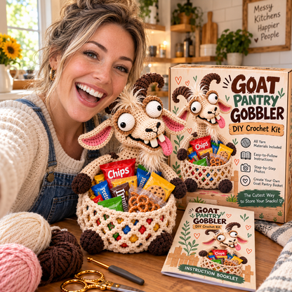 😂🍿 Funny Animal Snack Basket – DIY Crochet Kit