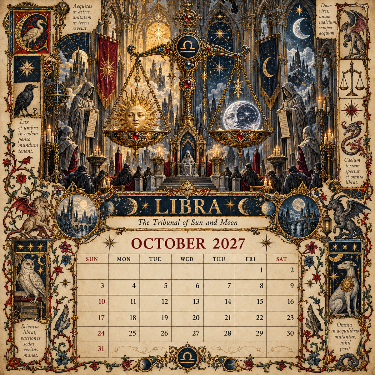 🔮✨ 2027 Celestial Grimoire Calendar | 12 Signs, 12 Forbidden Chapters