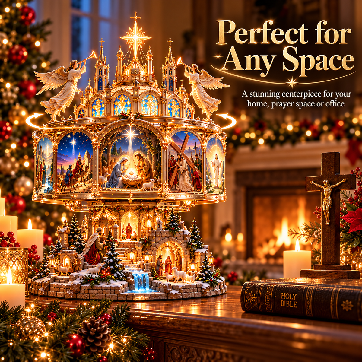 🔥LAST DAY 49% OFF✝️🌟 A Christmas Story in Motion | 360° Lighted Nativity Display