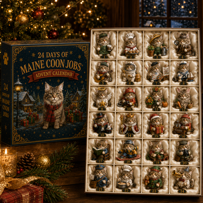 🐱💼 Maine Coon Jobs Advent Calendar – 24 Cats at Work