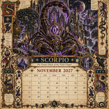 🔮✨ 2027 Celestial Grimoire Calendar | 12 Signs, 12 Forbidden Chapters