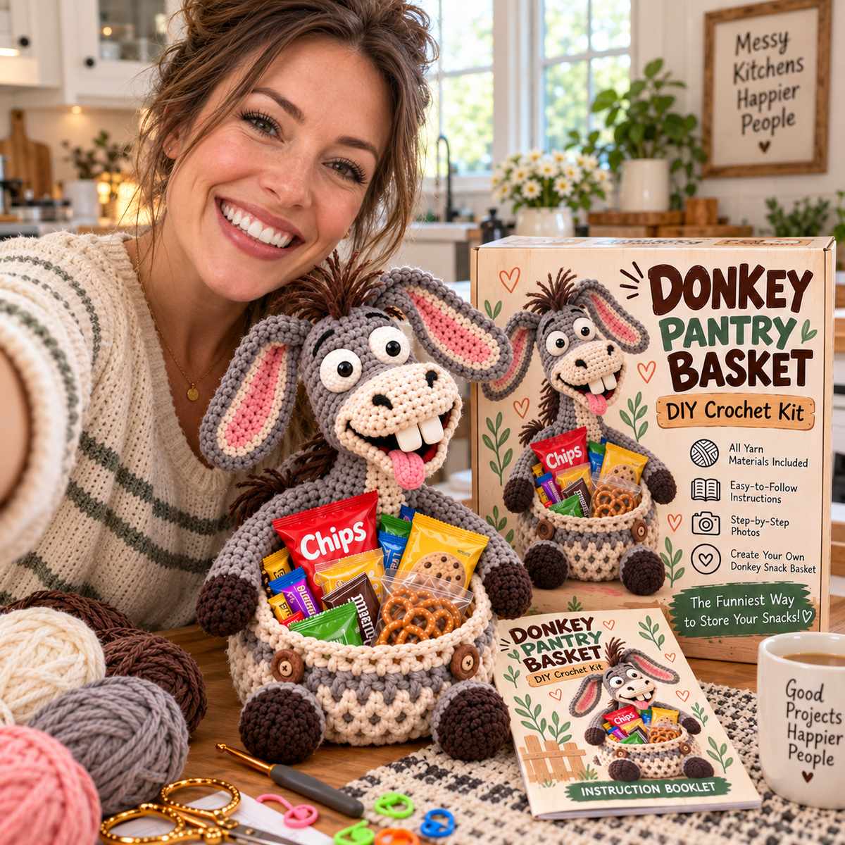 😂 Snack Attack Squad™ – DIY Crochet Funny Animal Snack Basket Collection