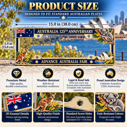 🦘🐨 🇦🇺 Aussie Pride 1901–2026 | 125th Anniversary Metal Plate Frame
