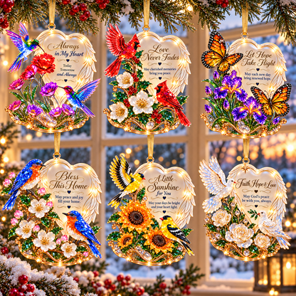 ❤️ Heavenly Hearts™ | 6 Inspirational Angel Wing Christmas Ornaments