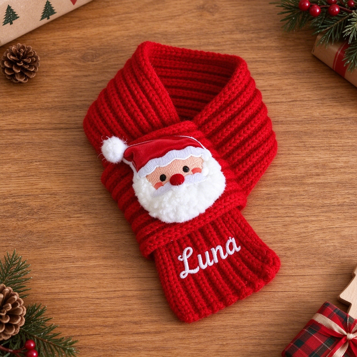 🧵🎄 DIY Christmas Pet Scarf Kit – Stitch Your Pet’s Name Yourself