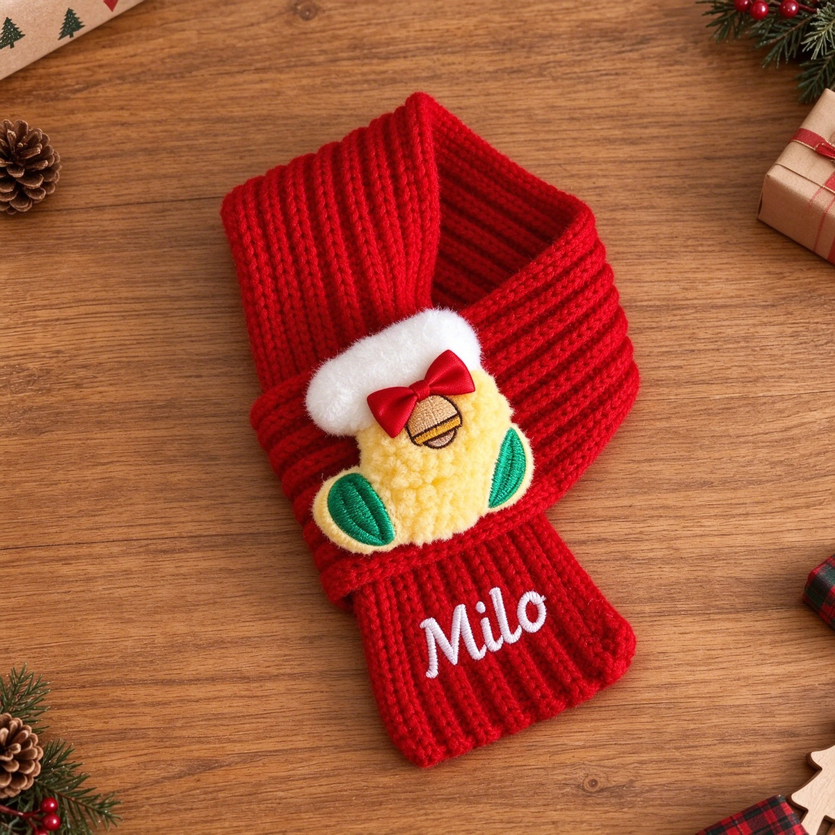 🧵🎄 DIY Christmas Pet Scarf Kit – Stitch Your Pet’s Name Yourself