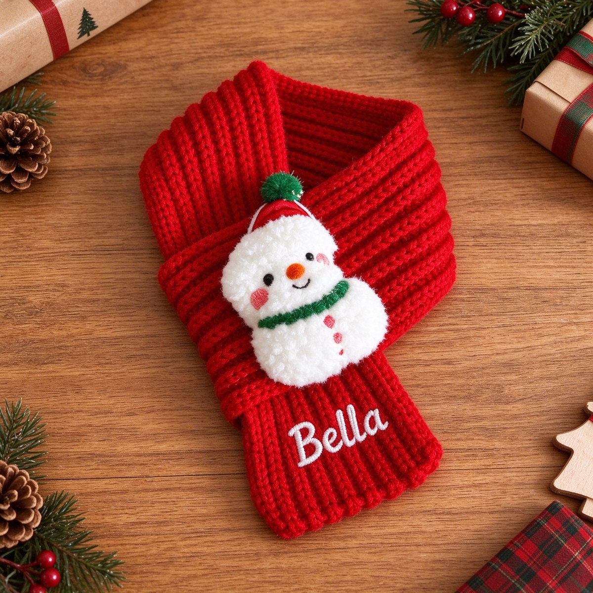 🧵🎄 DIY Christmas Pet Scarf Kit – Stitch Your Pet’s Name Yourself