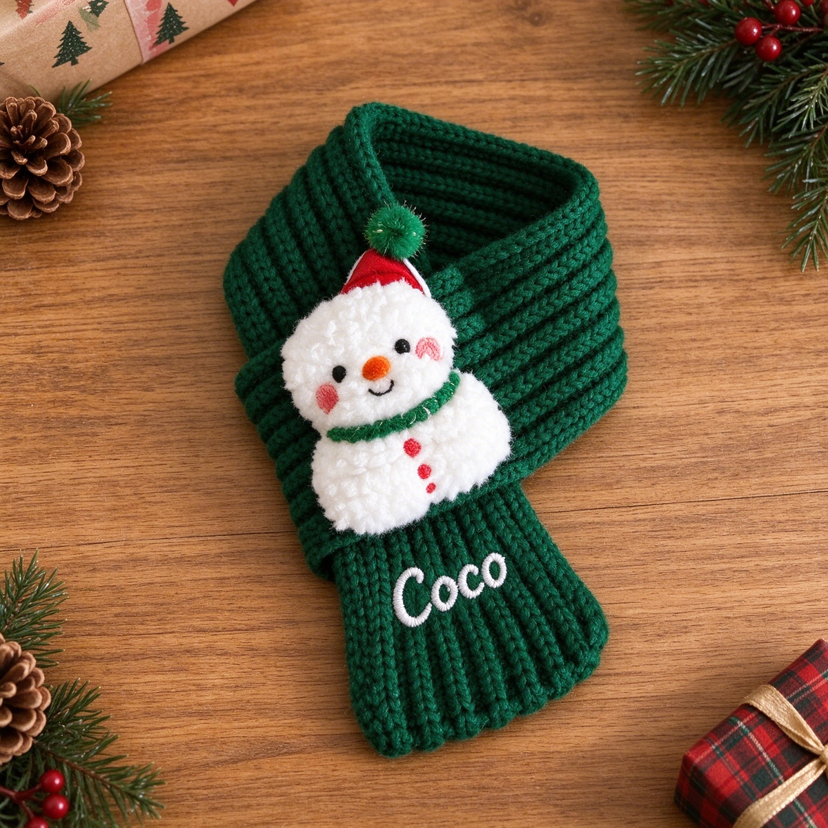 🧵🎄 DIY Christmas Pet Scarf Kit – Stitch Your Pet’s Name Yourself