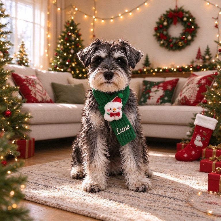 🧵🎄 DIY Christmas Pet Scarf Kit – Stitch Your Pet’s Name Yourself