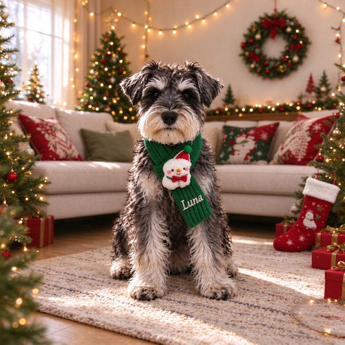 🧵🎄 DIY Christmas Pet Scarf Kit – Stitch Your Pet’s Name Yourself
