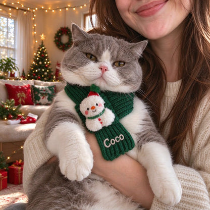 🧵🎄 DIY Christmas Pet Scarf Kit – Stitch Your Pet’s Name Yourself