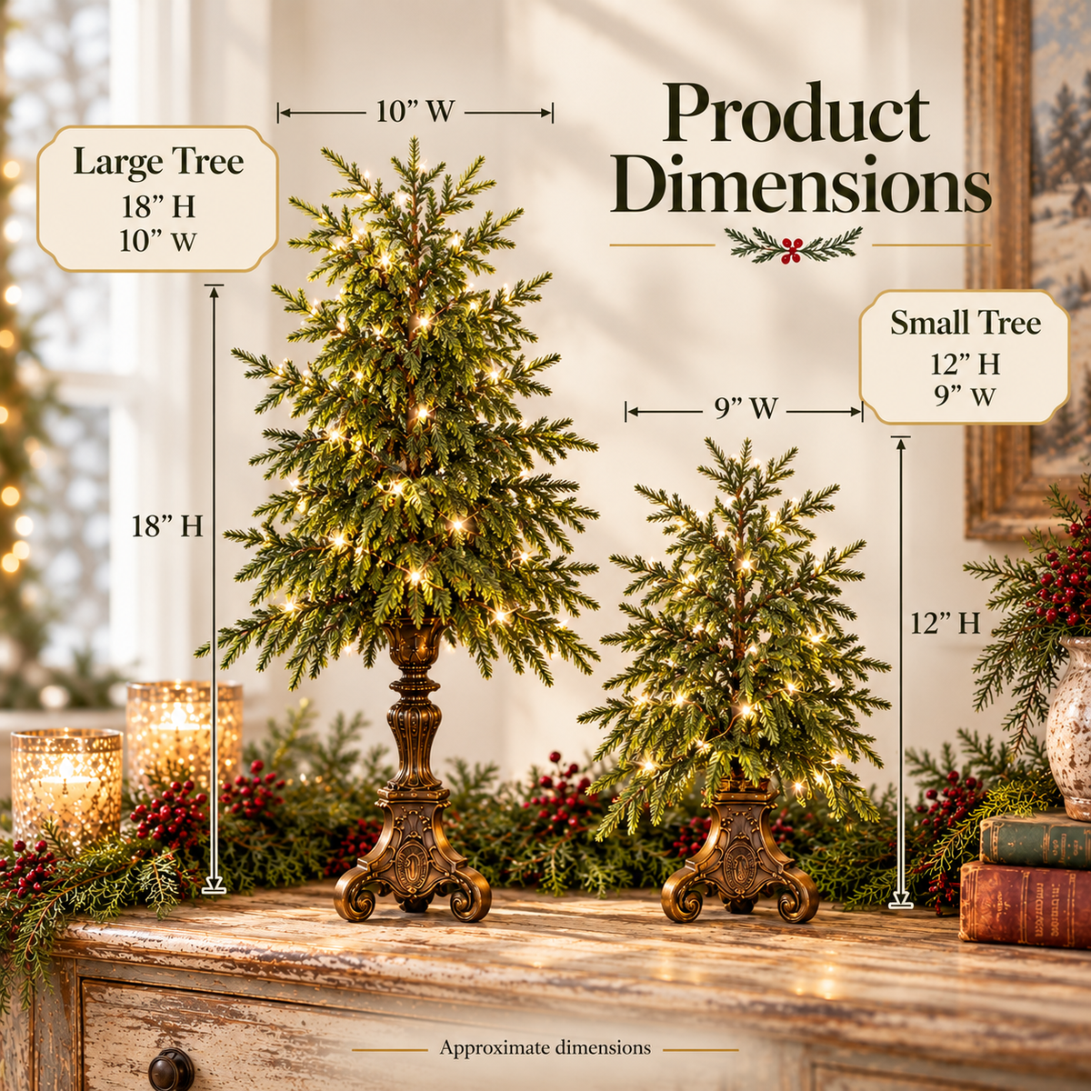 🎄 Vintage Christmas Forest | Tabletop Tree Collection