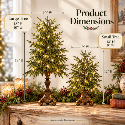 🎄 Vintage Christmas Forest | Tabletop Tree Collection