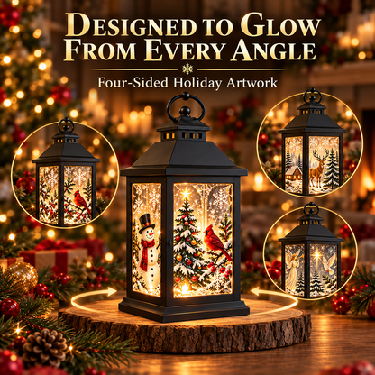 🎄💎 Interchangeable Crystal Holiday Lantern ✨ Light Up Seasonal Decor