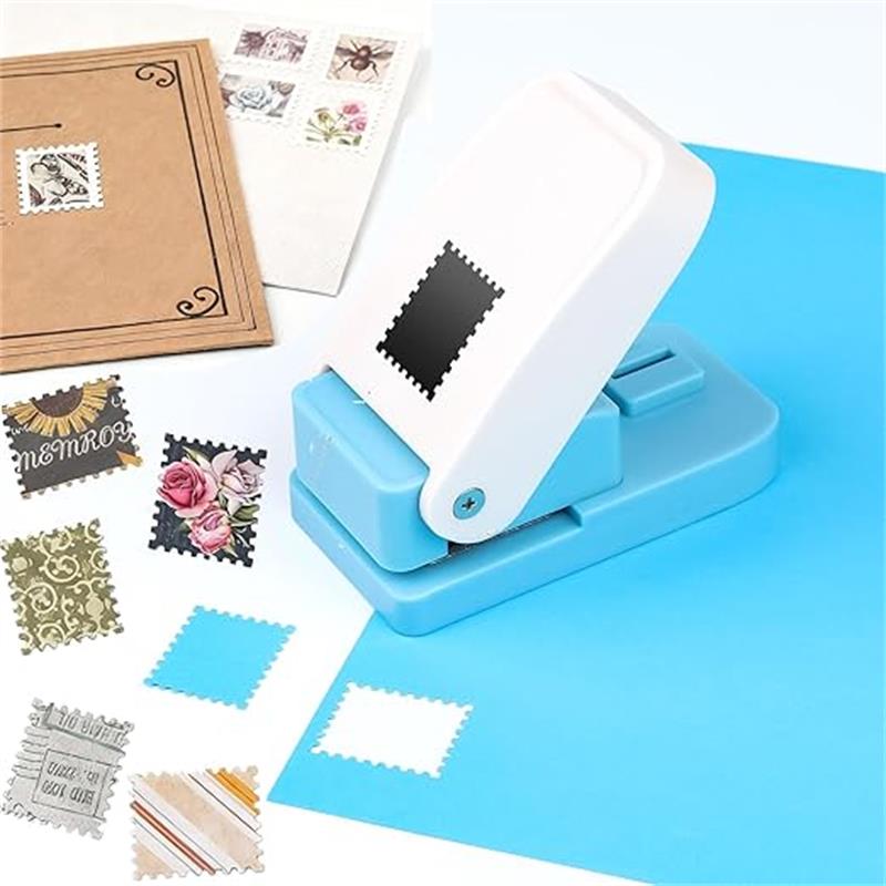 3D stamp shape paper punch and decorative cutouts