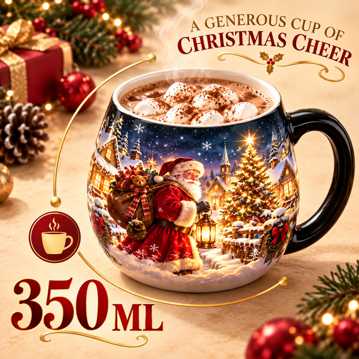 🎄☕ Christmas Magic Reveal™ – Heat Activated Color Changing Mug | A Magical Holiday Surprise 🎁✨