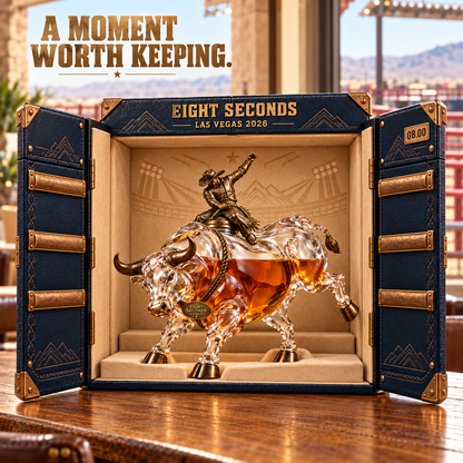 🔥 Hold On for Eight™ | Bull Rider Collector’s Whiskey Decanter