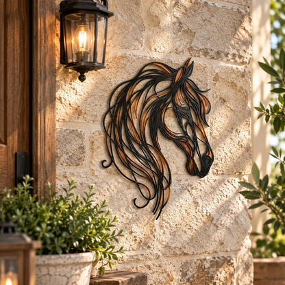 ⏰ LAST DAY 49% OFF - Horse Head Metal Wall Art