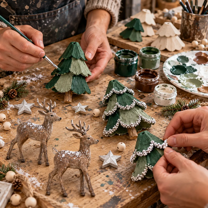 🦌✨ Woodland Deer Glow™ | Lighted Christmas Garland